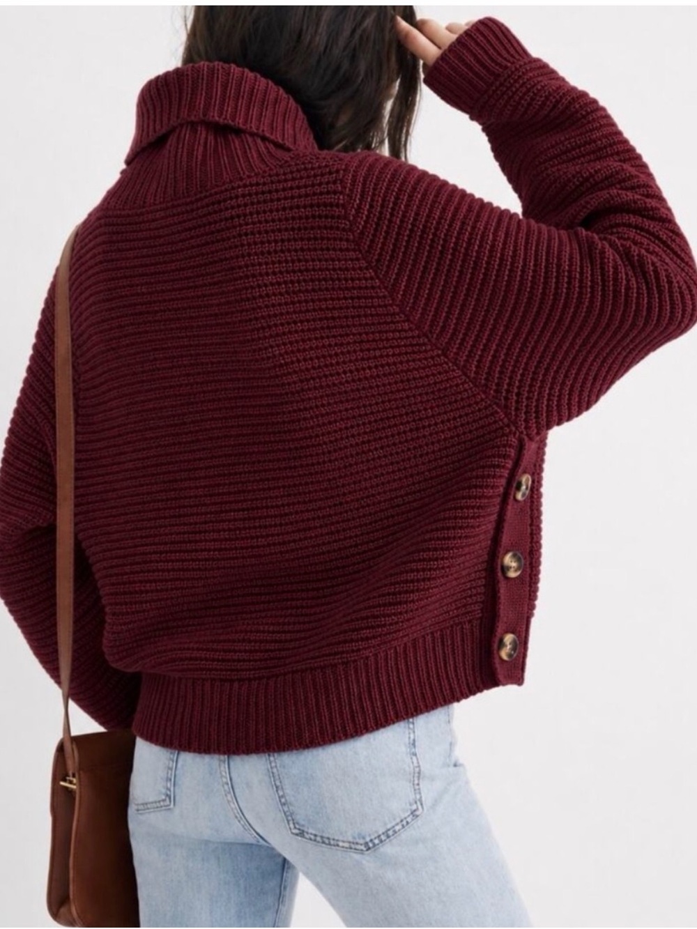 Madewell Side button turtleneck sweater